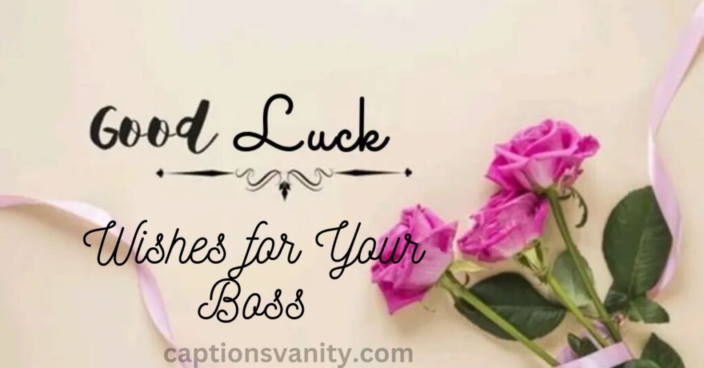 Good Luck Wishes for Your Boss