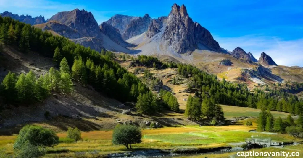 Scenery Captions for Mountains and Hiking