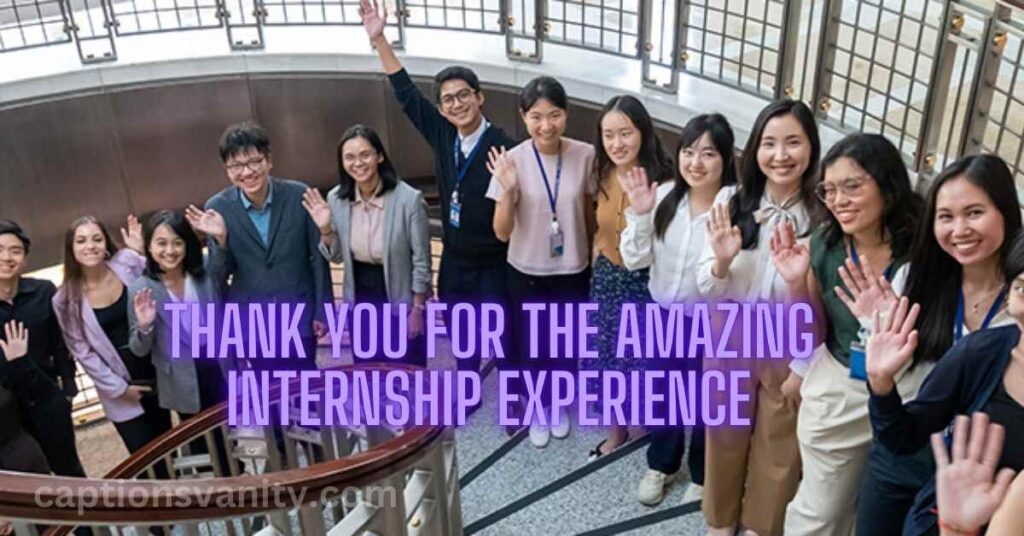 Thank You Messages for Internship