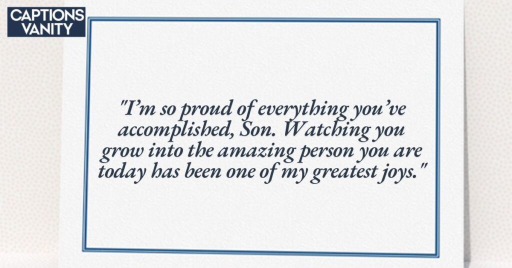Graduation Messages from Mother to Son