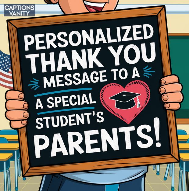 Personalized Thank You Message to a Special Student’s Parents